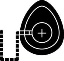 isolé oxygène masque icône dans noir et blanc couleur. vecteur