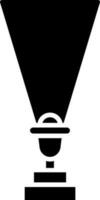 glyphe projecteur icône ou symbole. vecteur