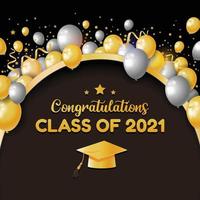 félicitations classe de fond 2021 vecteur