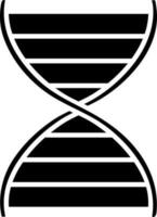illustration de noir ADN symbole icône. vecteur