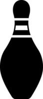bowling épingle icône dans noir et blanc couleur. vecteur