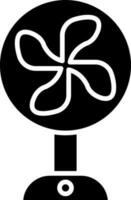 table ventilateur glyphe icône ou symbole. vecteur