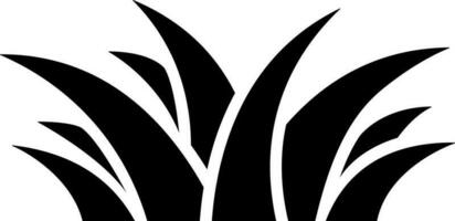 noir et blanc illustration de herbe icône. vecteur