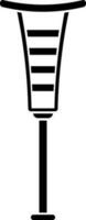 béquille icône ou symbole dans noir et blanc couleur. vecteur
