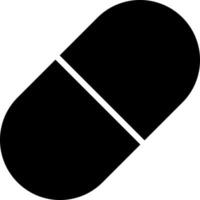 capsule ou pilule icône ou symbole. vecteur