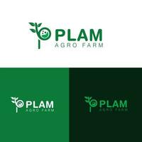 plam agro ferme moderne logo conception modèle vecteur