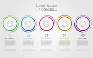 modèle infographique en 4 étapes modèle pour la présentation graphique de diagramme et le graphique vecteur