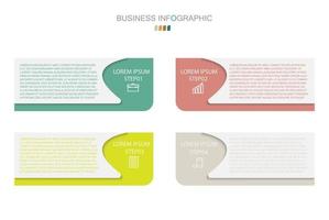 modèle infographique en 4 étapes modèle pour la présentation graphique de diagramme et le graphique vecteur