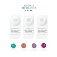 modèle infographique en 4 étapes modèle pour la présentation graphique de diagramme et le graphique vecteur