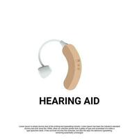 audition aide destinataire dans oreille canal vecteur