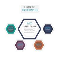 modèle infographique en 4 étapes modèle pour la présentation graphique de diagramme et le graphique vecteur