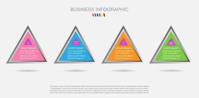 modèle infographique en 4 étapes modèle pour la présentation graphique de diagramme et le graphique vecteur