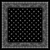 bandana simplement décoré de lignes d'ornement géométriques blanches pouvant être appliquées sur des tissus de différentes couleurs vecteur