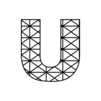 u polygonal ligne logo et vecteur icône