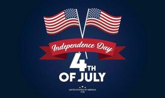 Etats-Unis indépendance journée fête. 4e de juillet. américain nationale vacances. vecteur illustration