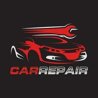 minimaliste voiture réparation logo conception modèle. voiture réparation un service logo vecteur