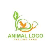 médical s'occuper d'un animal logo conception gratuit vecteur