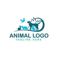 vétérinaire animalerie animal de compagnie logo vecteur