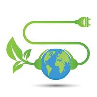 les idées énergétiques sauvent le concept du monde prise de courant écologie verte