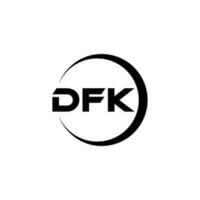 dfk lettre logo conception dans illustration. vecteur logo, calligraphie dessins pour logo, affiche, invitation, etc.