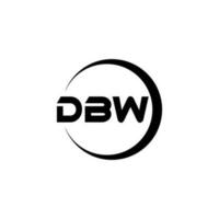 dbw lettre logo conception dans illustration. vecteur logo, calligraphie dessins pour logo, affiche, invitation, etc.