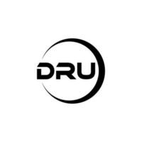 dru lettre logo conception dans illustration. vecteur logo, calligraphie dessins pour logo, affiche, invitation, etc.