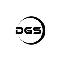 dgs lettre logo conception dans illustration. vecteur logo, calligraphie dessins pour logo, affiche, invitation, etc.