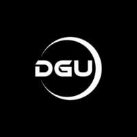 dgu lettre logo conception dans illustration. vecteur logo, calligraphie dessins pour logo, affiche, invitation, etc.