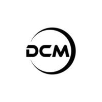 dcm lettre logo conception dans illustration. vecteur logo, calligraphie dessins pour logo, affiche, invitation, etc.