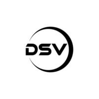 DSV lettre logo conception dans illustration. vecteur logo, calligraphie dessins pour logo, affiche, invitation, etc.