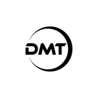 dmt lettre logo conception dans illustration. vecteur logo, calligraphie dessins pour logo, affiche, invitation, etc.