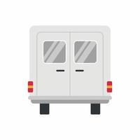 icône de camion de nourriture blanche vierge vecteur