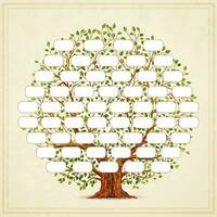 famille arbre modèle. généalogie, pedigree. ancien style pour rétro conception. vecteur illustration