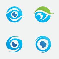 modèle de conception de logo de soins oculaires créatifs vecteur