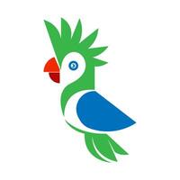 création d'icône logo perroquet vecteur