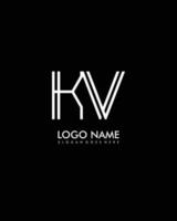 kv initiale minimaliste moderne abstrait logo vecteur