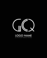 gq initiale minimaliste moderne abstrait logo vecteur