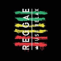 typographie d'illustration de reggae. parfait pour la conception de t-shirt vecteur