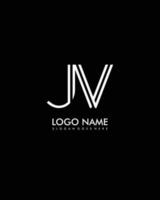 jv initiale minimaliste moderne abstrait logo vecteur