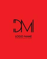 dm initiale minimaliste moderne abstrait logo vecteur