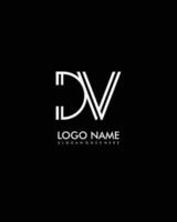 dv initiale minimaliste moderne abstrait logo vecteur