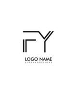 fy initiale minimaliste moderne abstrait logo vecteur