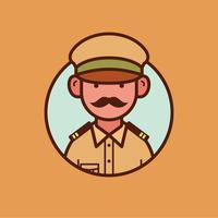 Officier de police indien vecteur