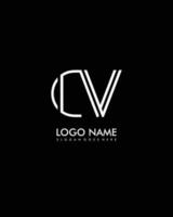 CV initiale minimaliste moderne abstrait logo vecteur