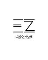 ez initiale minimaliste moderne abstrait logo vecteur