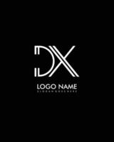 dx initiale minimaliste moderne abstrait logo vecteur