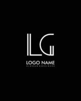 lg initiale minimaliste moderne abstrait logo vecteur