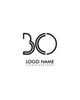 bo initiale minimaliste moderne abstrait logo vecteur