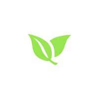 vecteur icône logo nature, à base de plantes, BIO, feuilles.