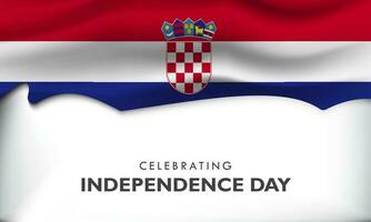 Croatie indépendance journée Croatie abstrait drapeau et plaine Contexte vecteur